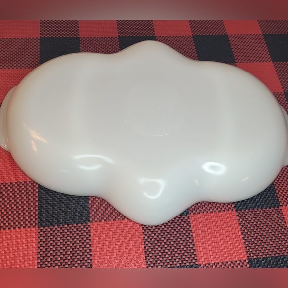Fire King Ovenware Milk Glass Divided Relish Candy Serving Dish - Picture 3 of 6